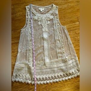 Cream lace Moulinette Soeurs tank top
